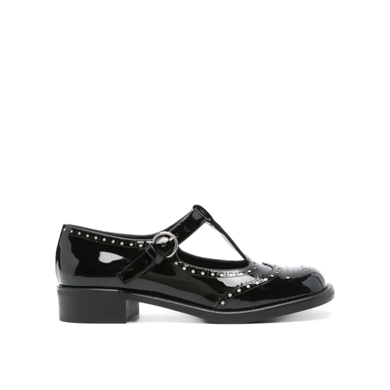 Miu Miu Leather Mary Jane-Black-WOMEN sold by Siebentaschen