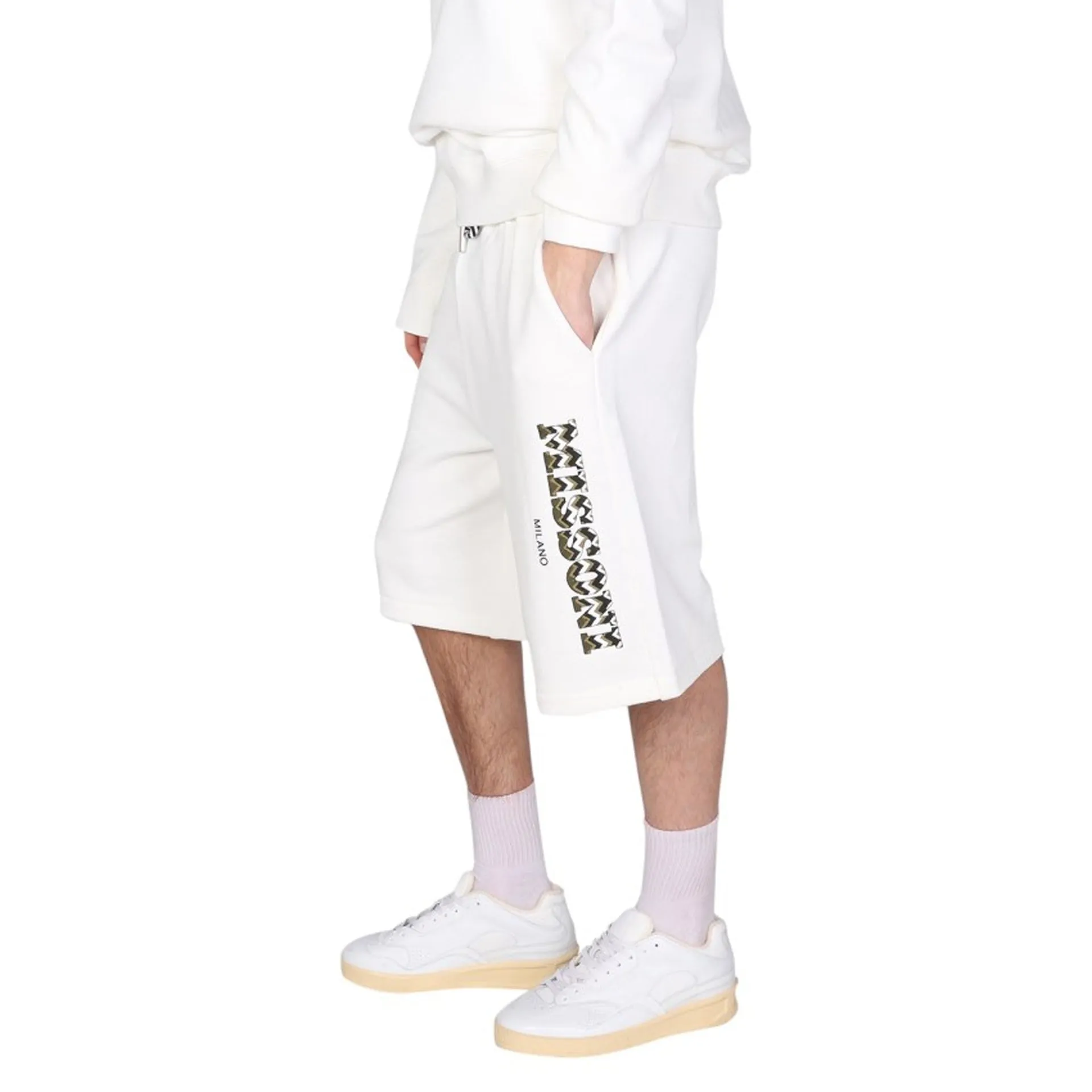 Missoni Cotton Logo Shorts-White-MEN sold by Siebentaschen product image thumbnail 2