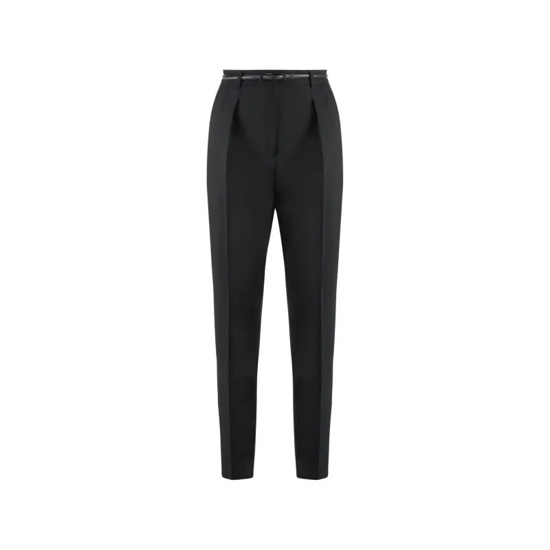 Max Mara Studio Prosit Classic Pants-Black-WOMEN sold by Siebentaschen