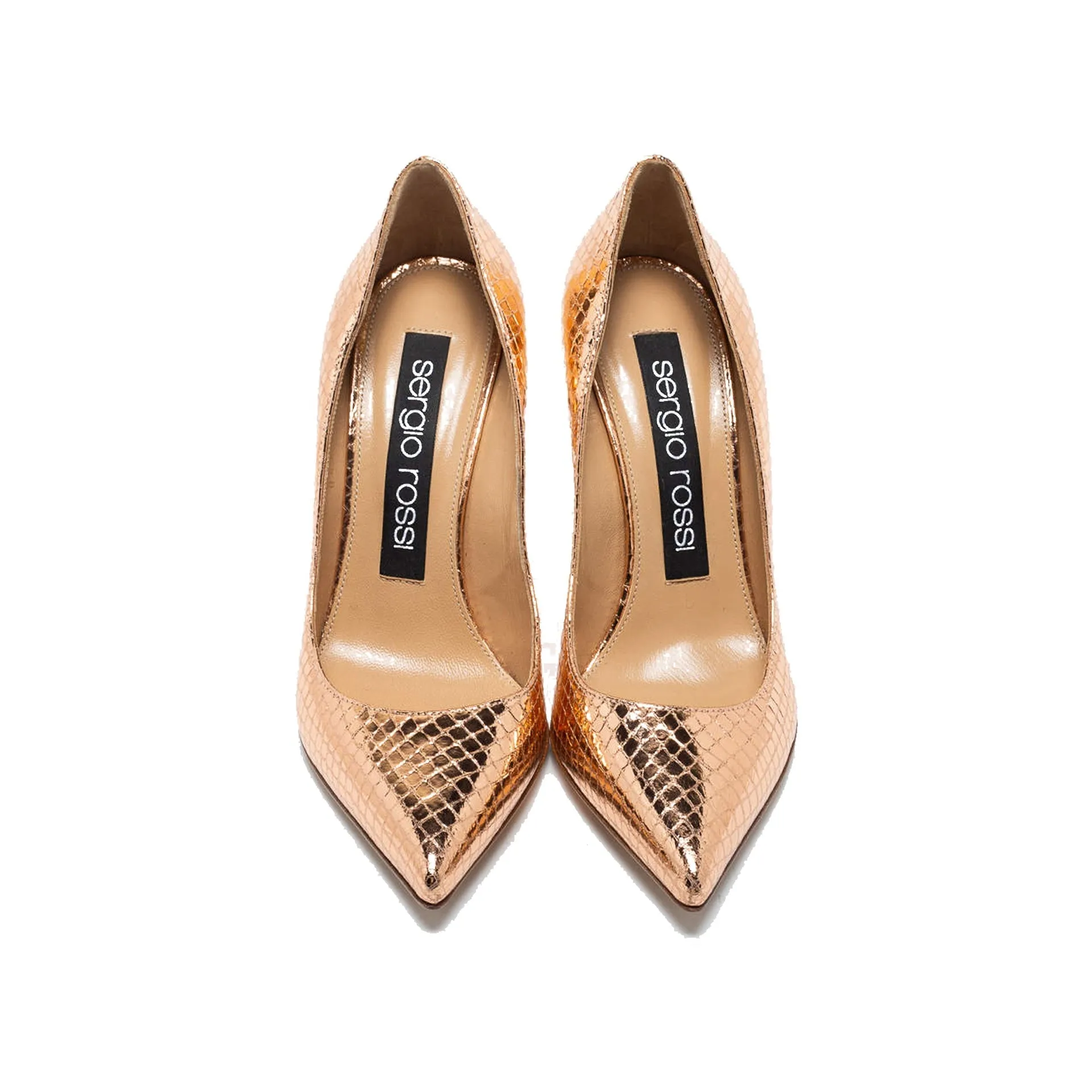 Sergio Rossi Godiva 090 Python Effect Pumps-Rose gold-WOMEN sold by Siebentaschen product image thumbnail 3