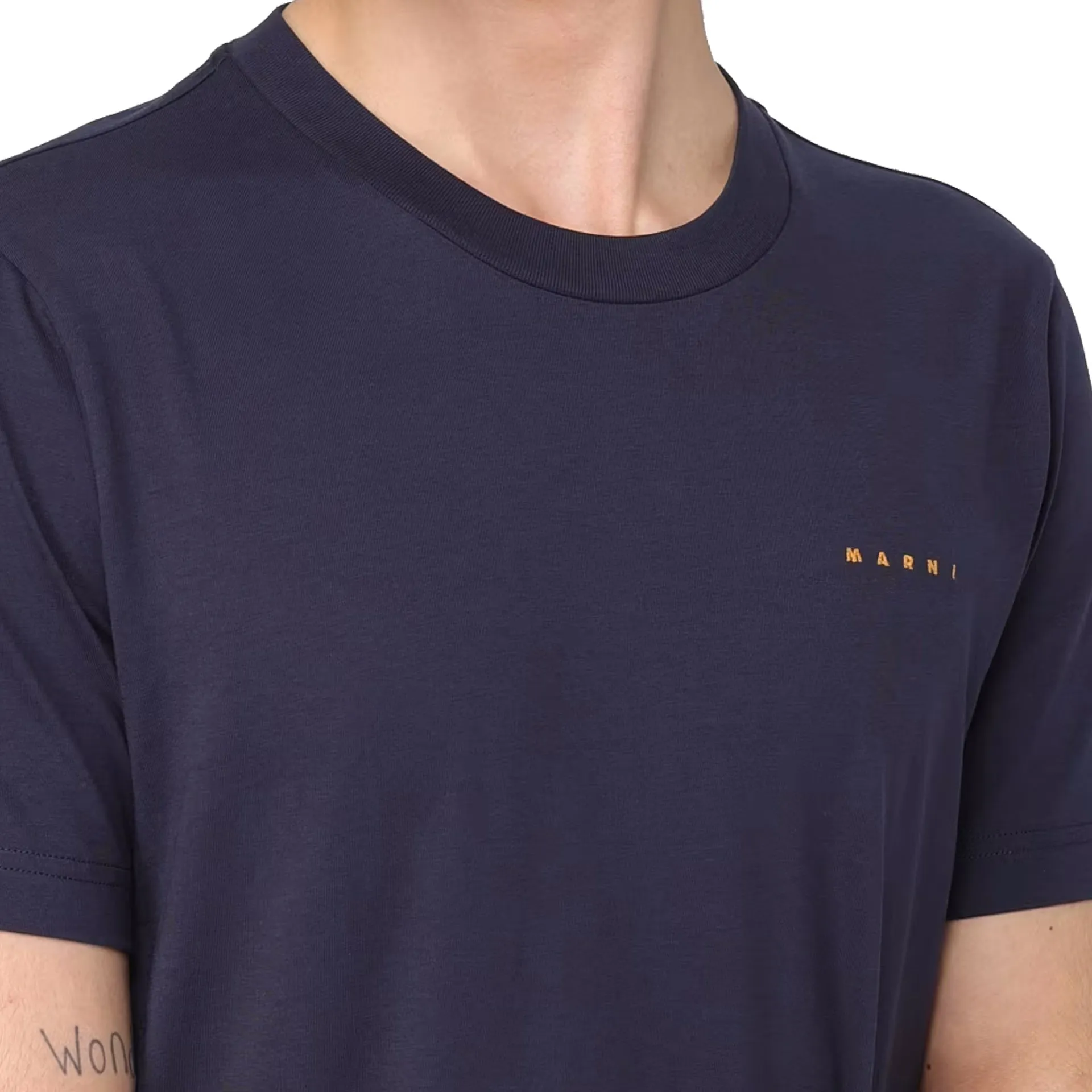 Marni Cotton Logo T-Shirt-Black-MEN sold by Siebentaschen product image thumbnail 4