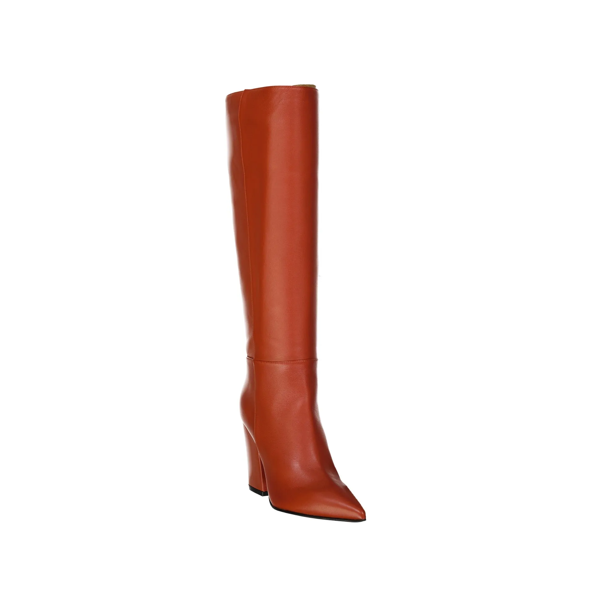 SERGIO ROSSI Leather Heel Boots-Orange-WOMEN sold by Siebentaschen product image thumbnail 2