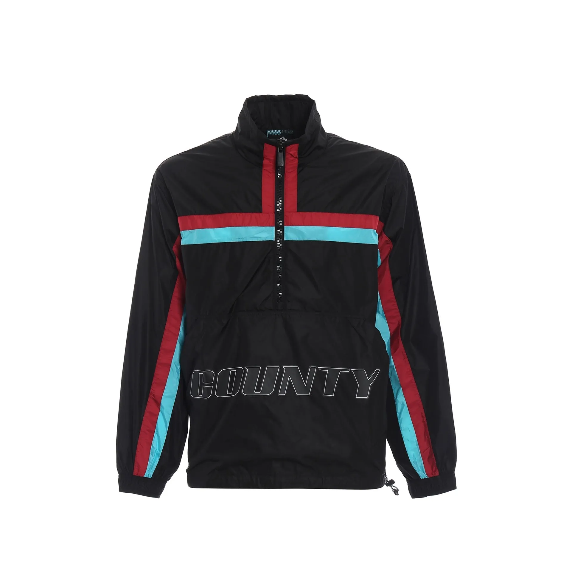 Marcelo Burlon Logo Windbreaker Jacket-Black-MEN sold by Siebentaschen