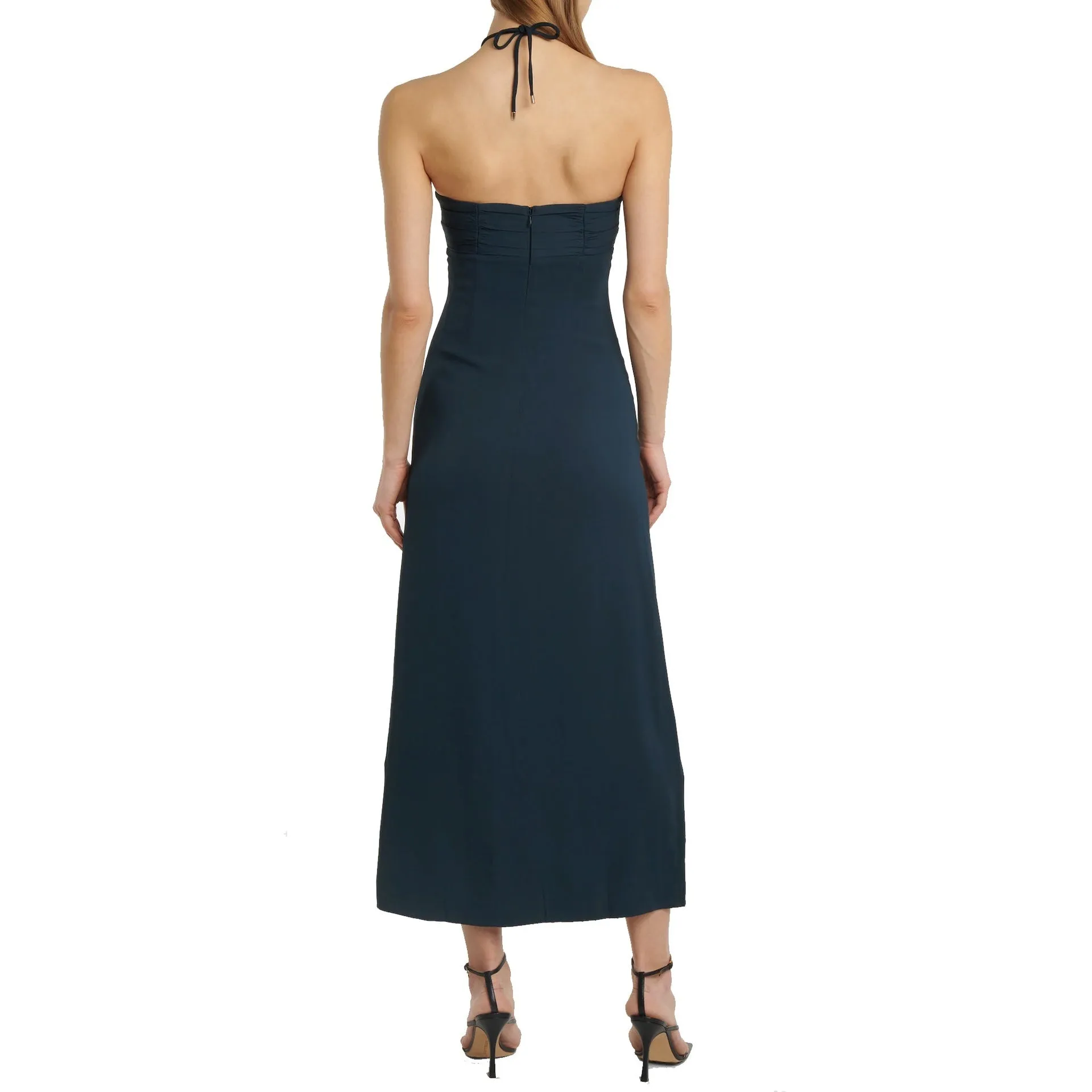 Self-Portrait Cut-Out Ruched Maxi Dress-Gray-WOMEN sold by Siebentaschen product image thumbnail 3