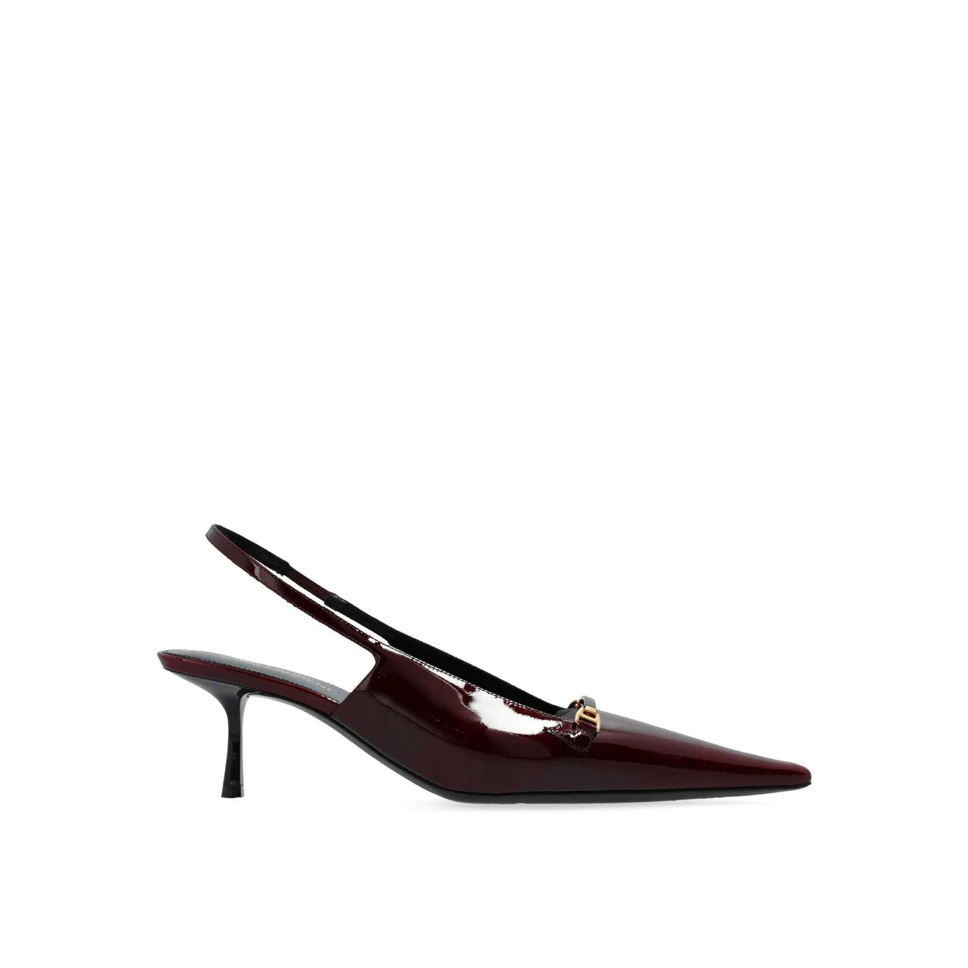 Saint Laurent 'Carine' Leather Slingback Pumps-Burgundy-WOMEN sold by Siebentaschen