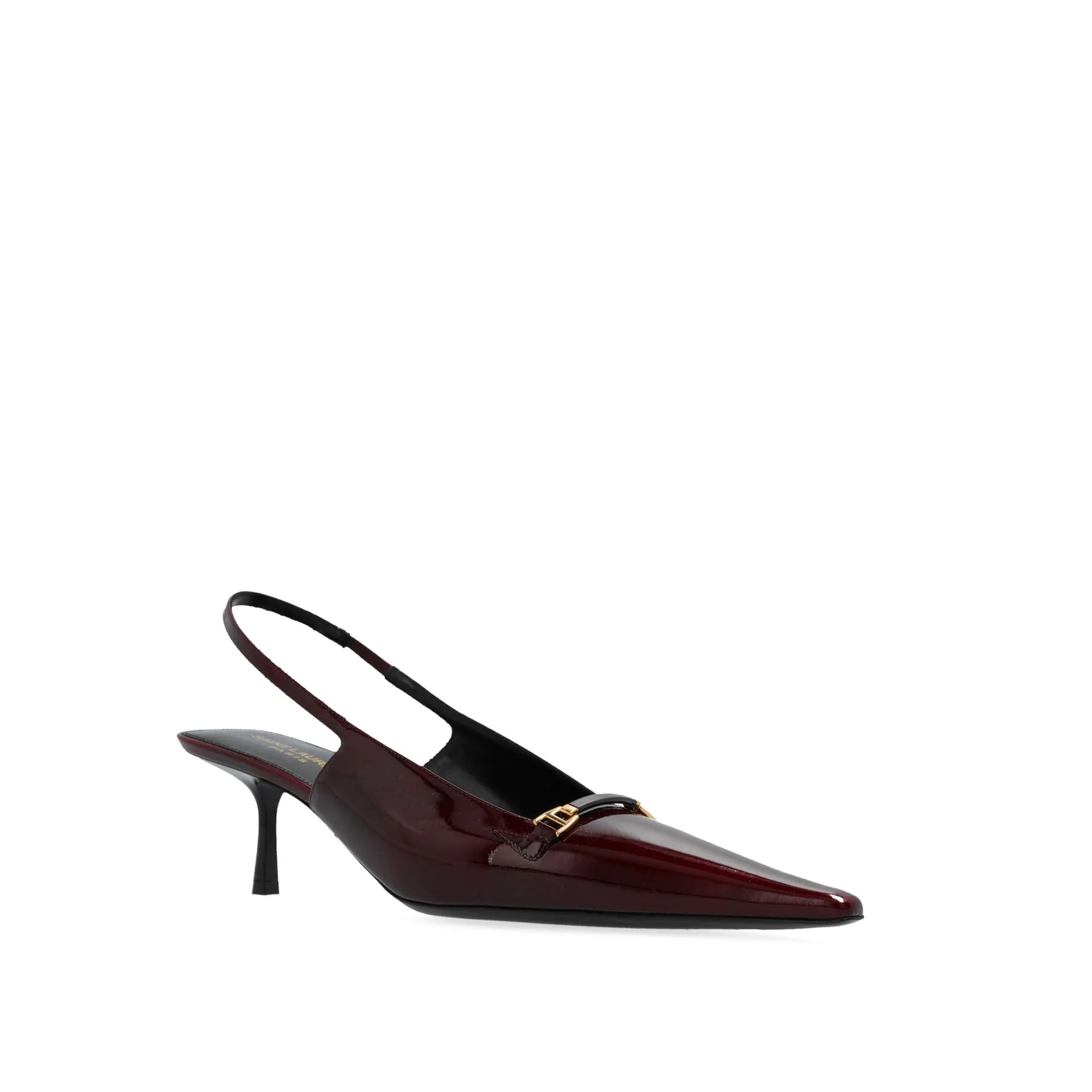 Saint Laurent 'Carine' Leather Slingback Pumps-Burgundy-WOMEN sold by Siebentaschen product image thumbnail 2