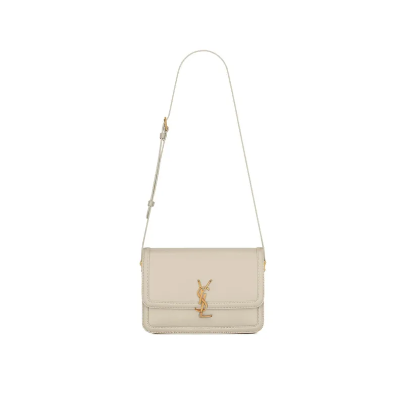 Saint Laurent Solferino Medium Shoulder Bag-White-WOMEN sold by Siebentaschen