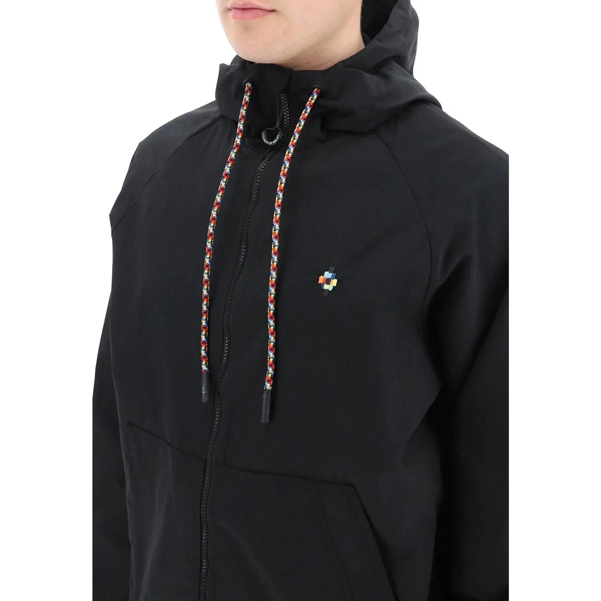 Marcelo Burlon County Of Milan Windbreaker Jacket-Black-MEN sold by Siebentaschen product image thumbnail 4