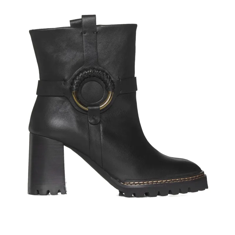 See By Chloe Hana Leather Boots-Black-WOMEN made by See By Chloe