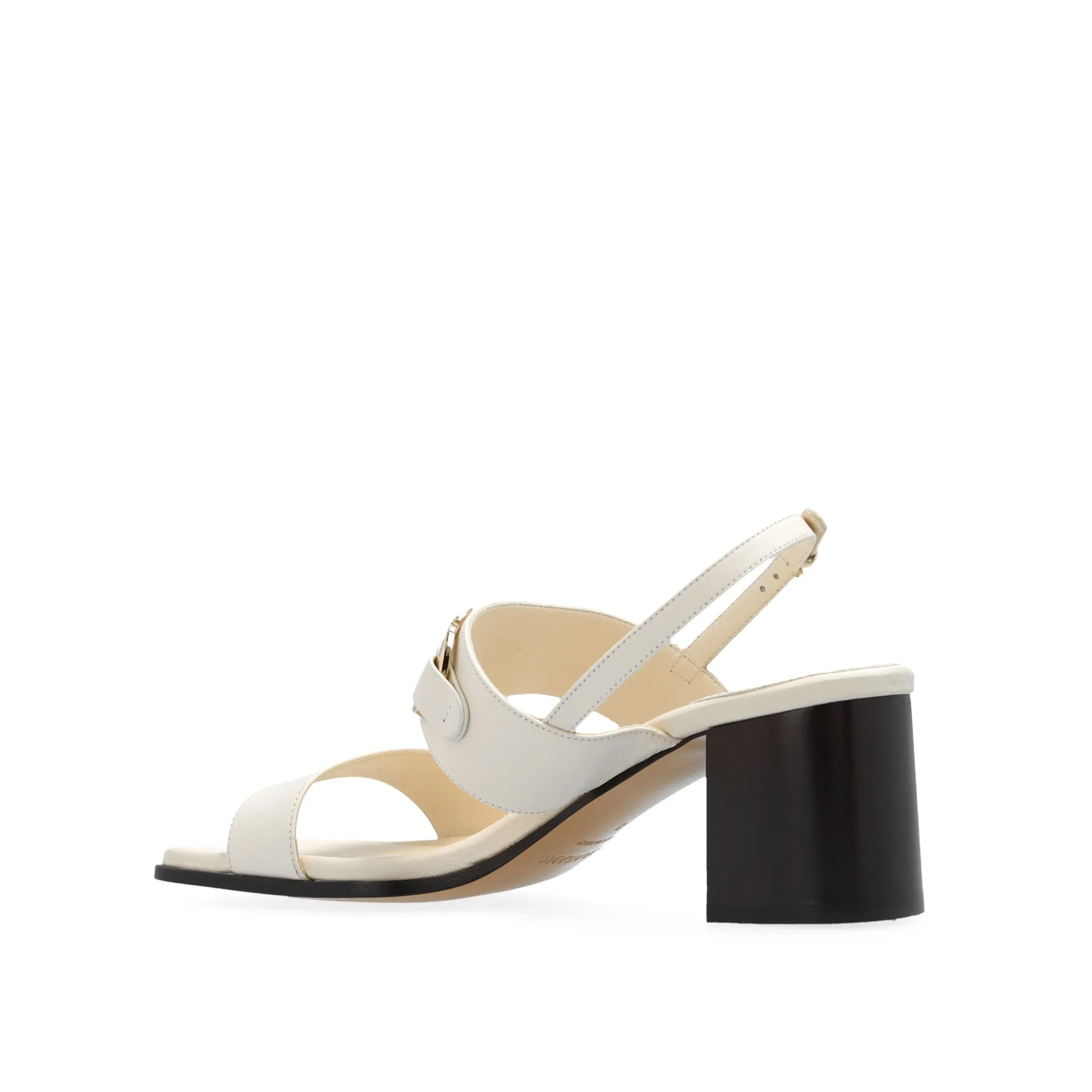 Salvatore Ferragamo Lou Leather Sandals-White-WOMEN sold by Siebentaschen product image thumbnail 3