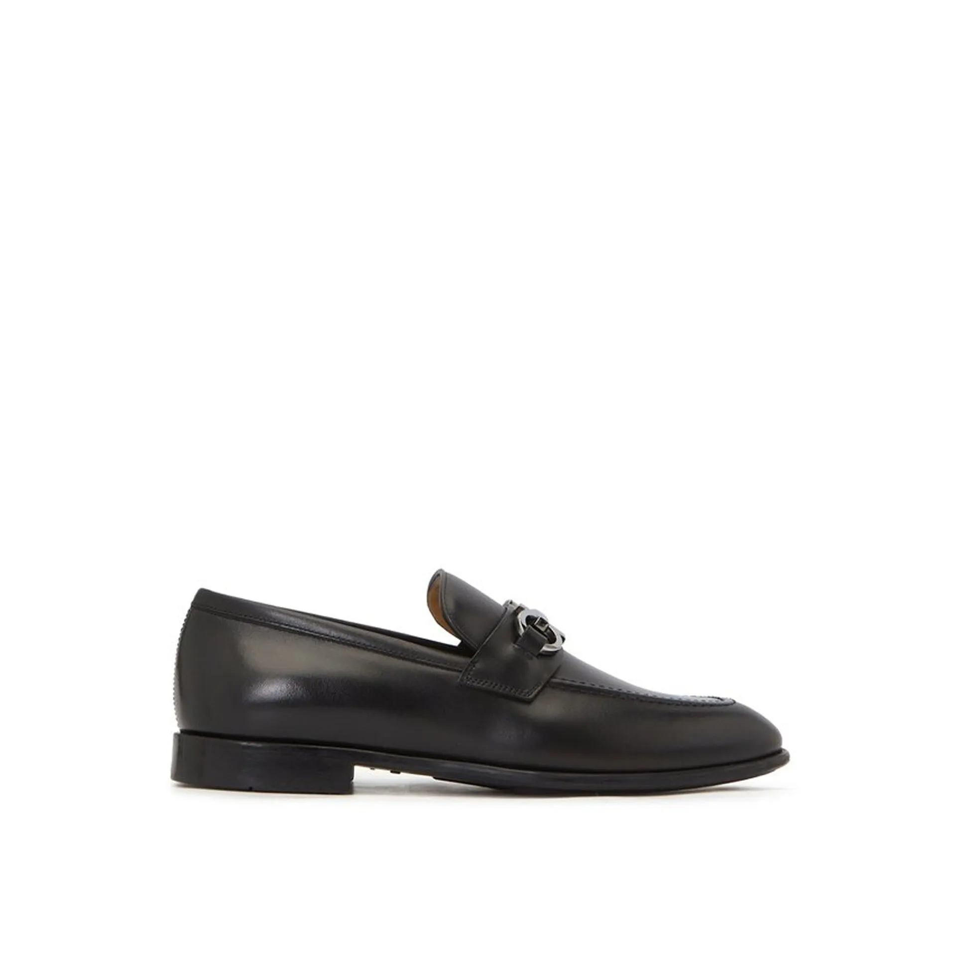 Salvatore Ferragamo Foster Leaher Loafers-Black-MEN sold by Siebentaschen