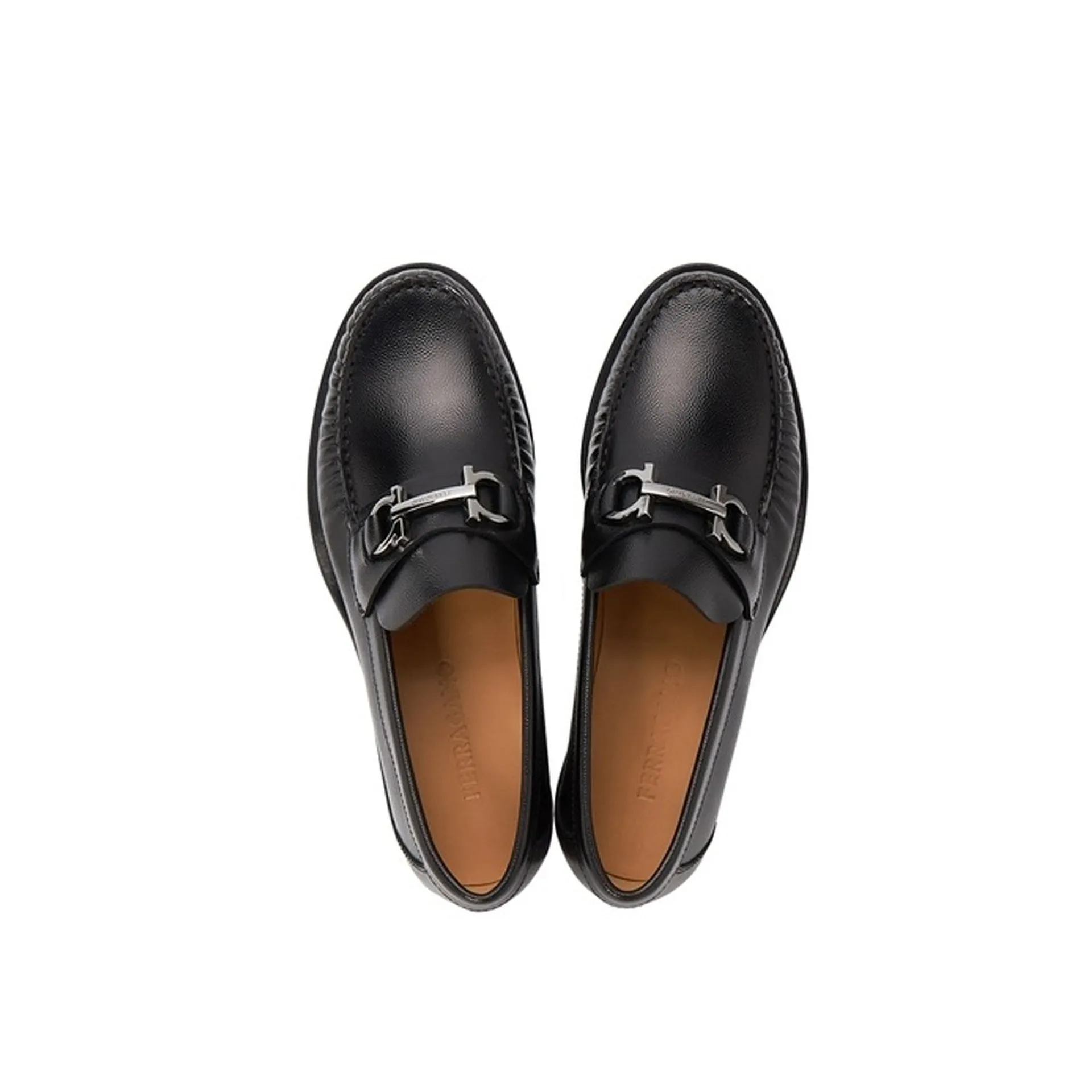 Salvatore Ferragamo Fort Leather Loafers-Black-MEN sold by Siebentaschen product image thumbnail 4