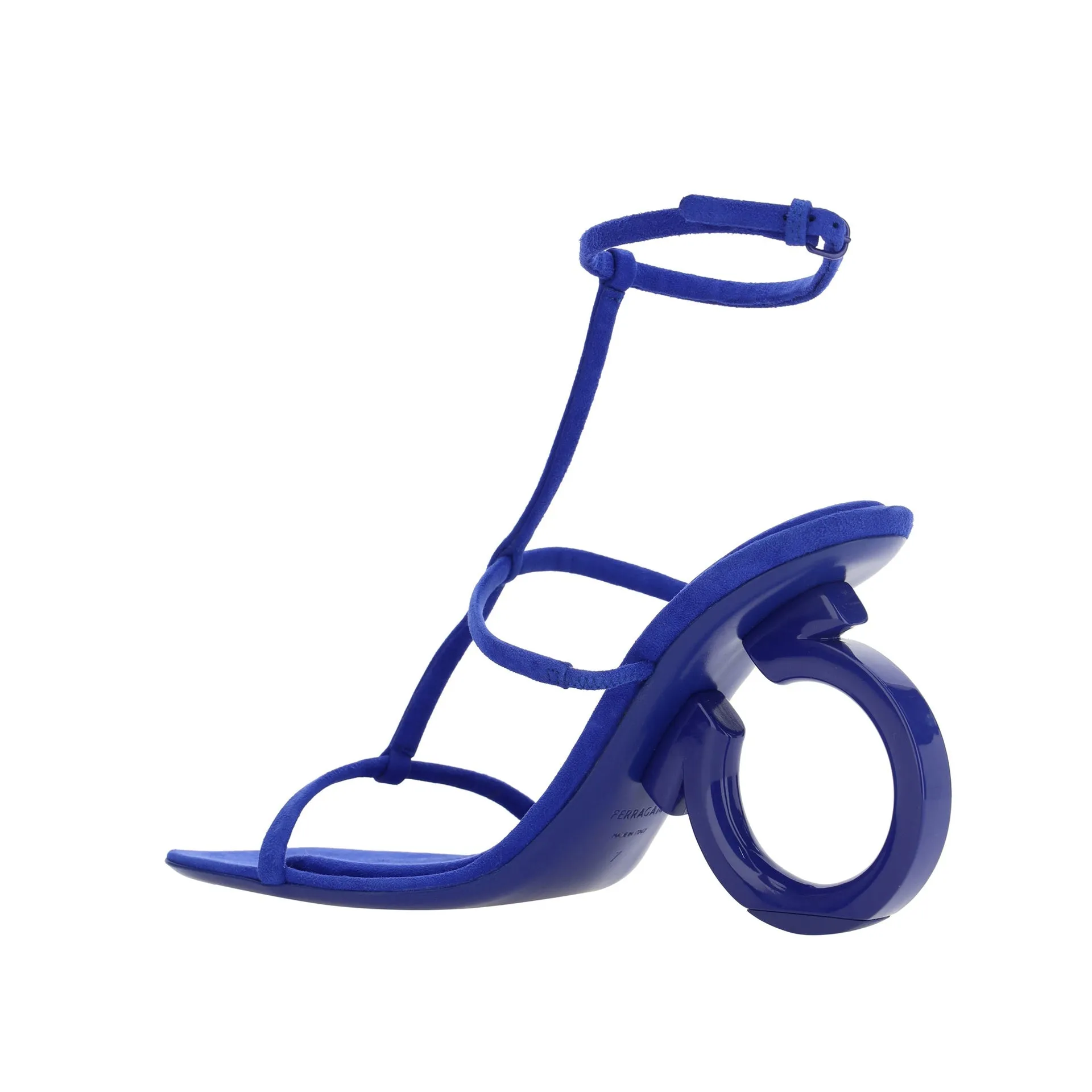Salvatore Ferragamo Elina Leather Sandals-Blue-WOMEN sold by Siebentaschen product image thumbnail 3