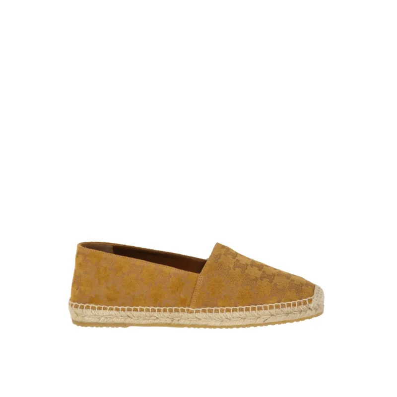 Celine Taillat Triomphe Suede Espadrilles-Brown-MEN made by Celine