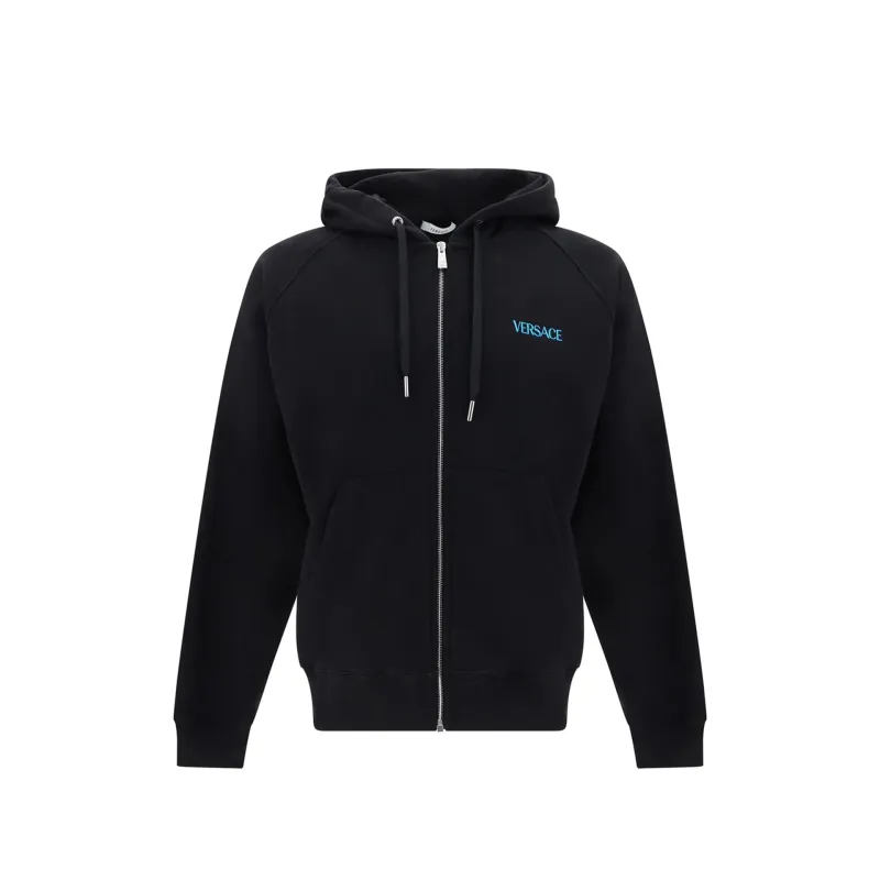 Versace Hooded Sweatshirt-Black-MEN made by Versace