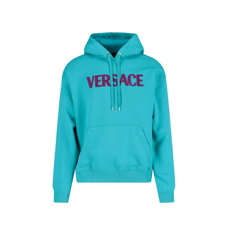 Versace Cotton Logo Sweatshirt-Green-MEN made by Versace