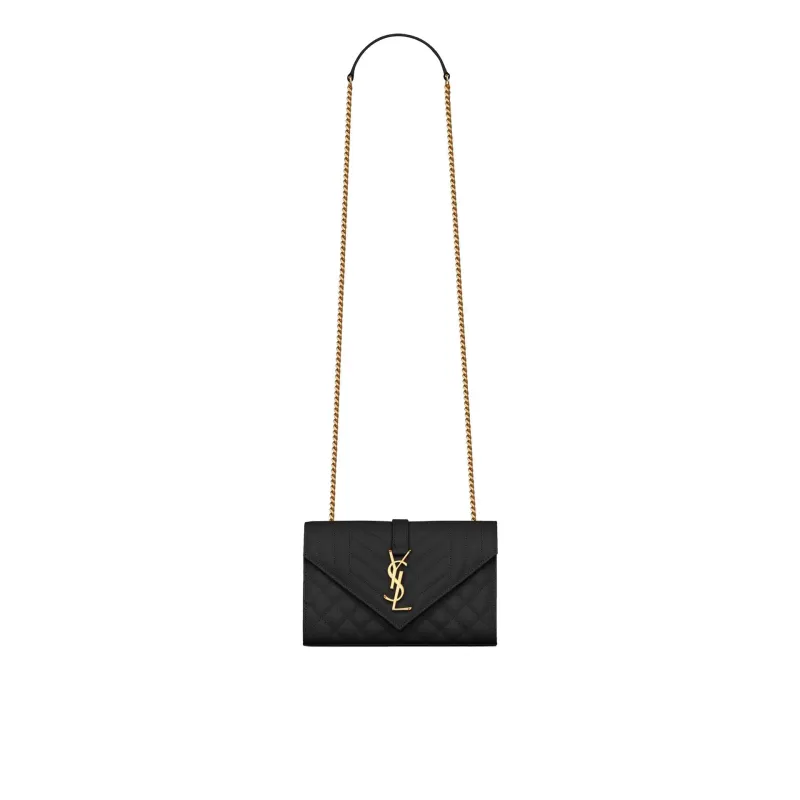 Saint Laurent Envelope Small Bag-Black-WOMEN sold by Siebentaschen
