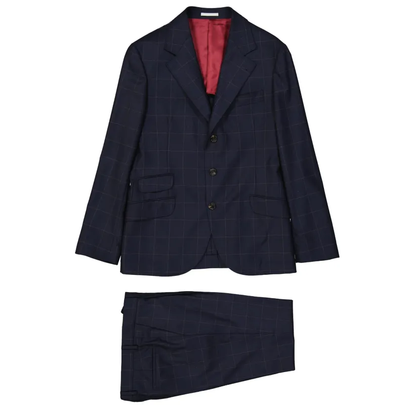 Brunello Cucinelli Wool Suit-Blue-MEN sold by Siebentaschen