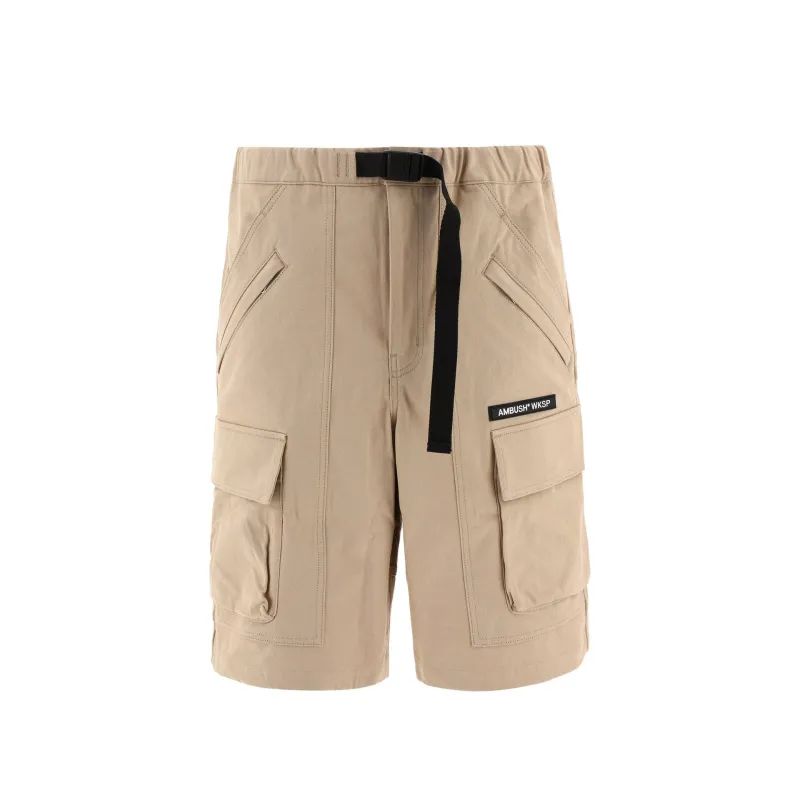 Ambush Cotton Bermuda Shorts-Beige-MEN made by Siebentaschen