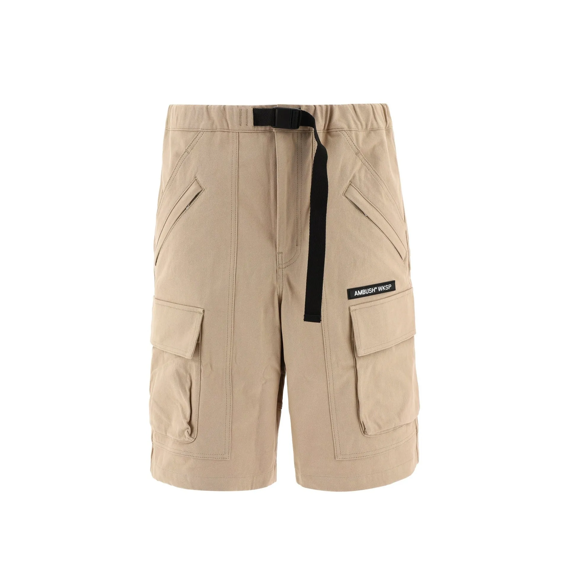 Ambush Cotton Bermuda Shorts-Beige-MEN sold by Siebentaschen