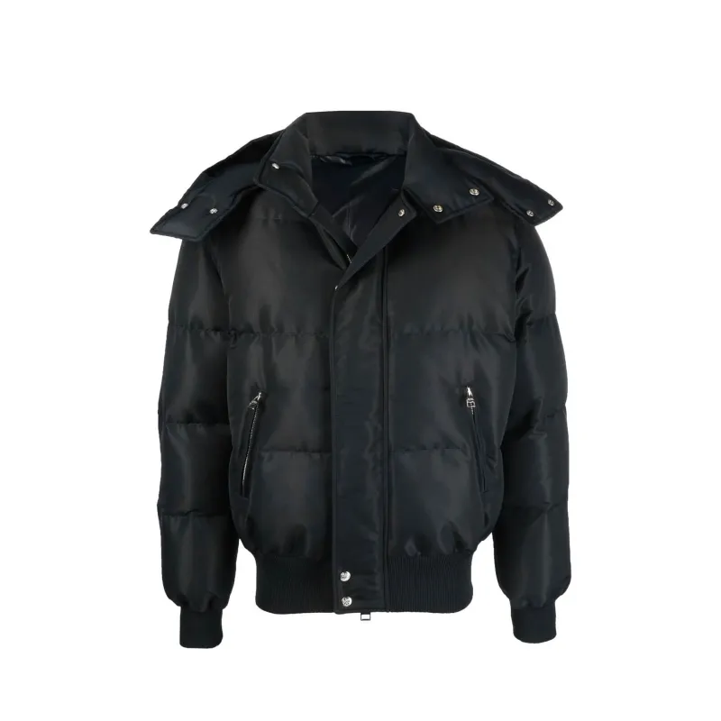 Alexander Mcqueen Wool Blend Padded Bomber-Black-MEN made by Alexander McQueen