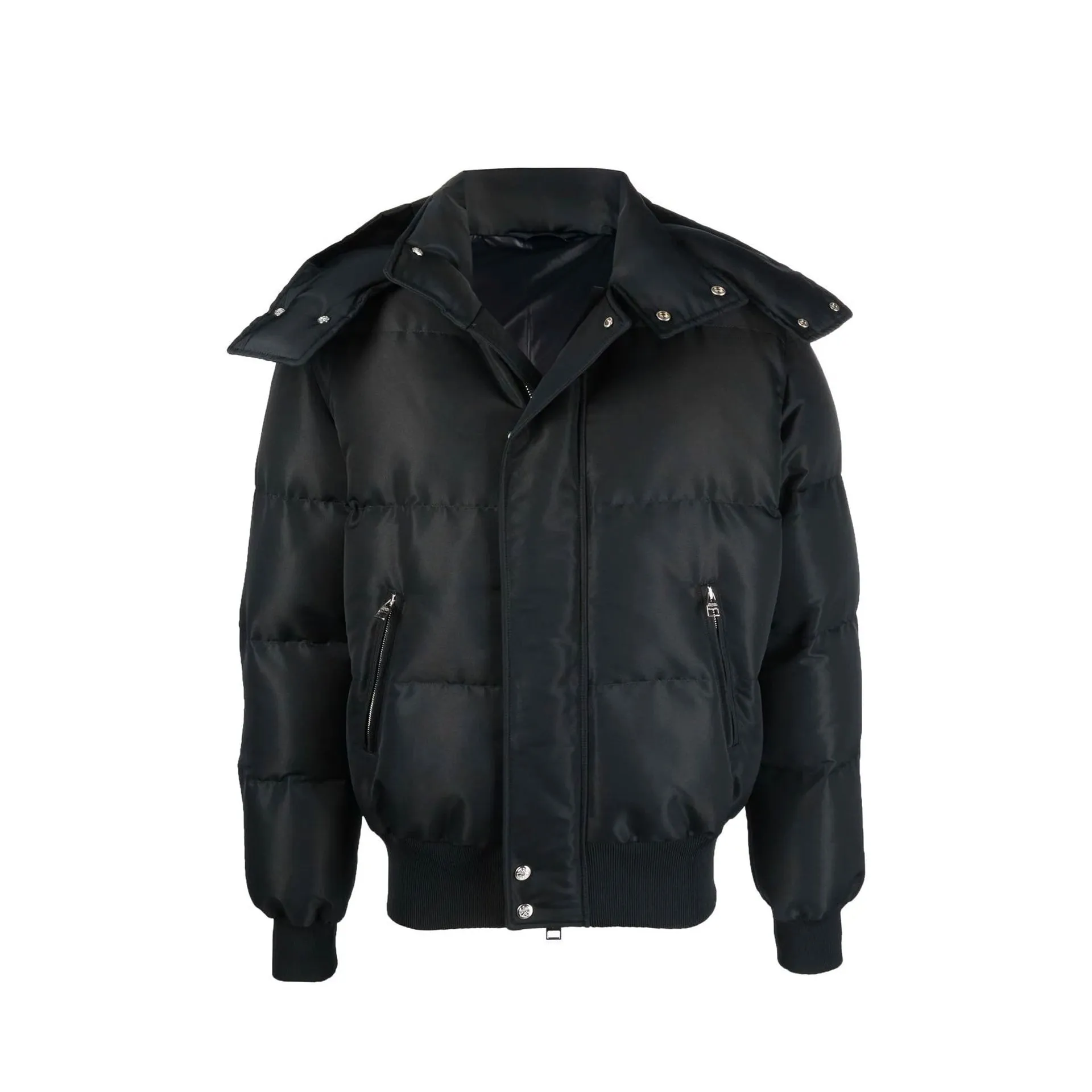 Alexander Mcqueen Wool Blend Padded Bomber-Black-MEN sold by Siebentaschen