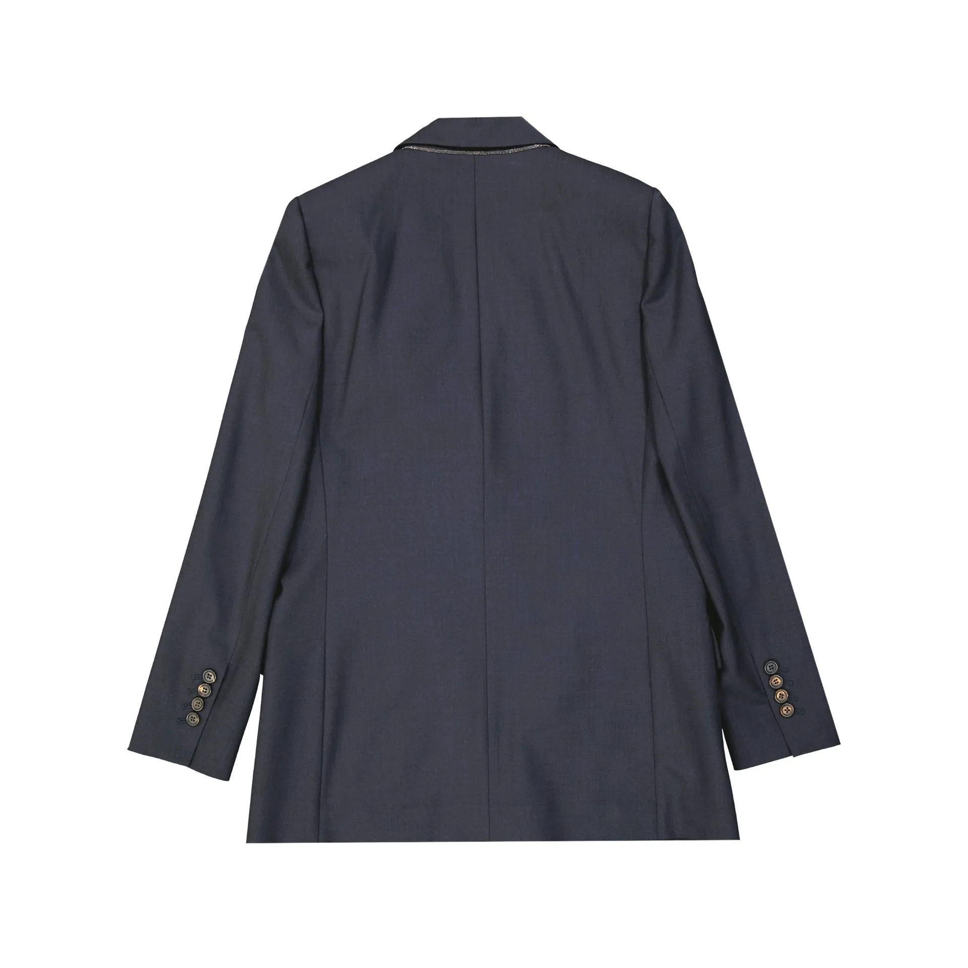 Brunello Cucinelli Virgin Wool Jacket-Blue-WOMEN sold by Siebentaschen product image thumbnail 2