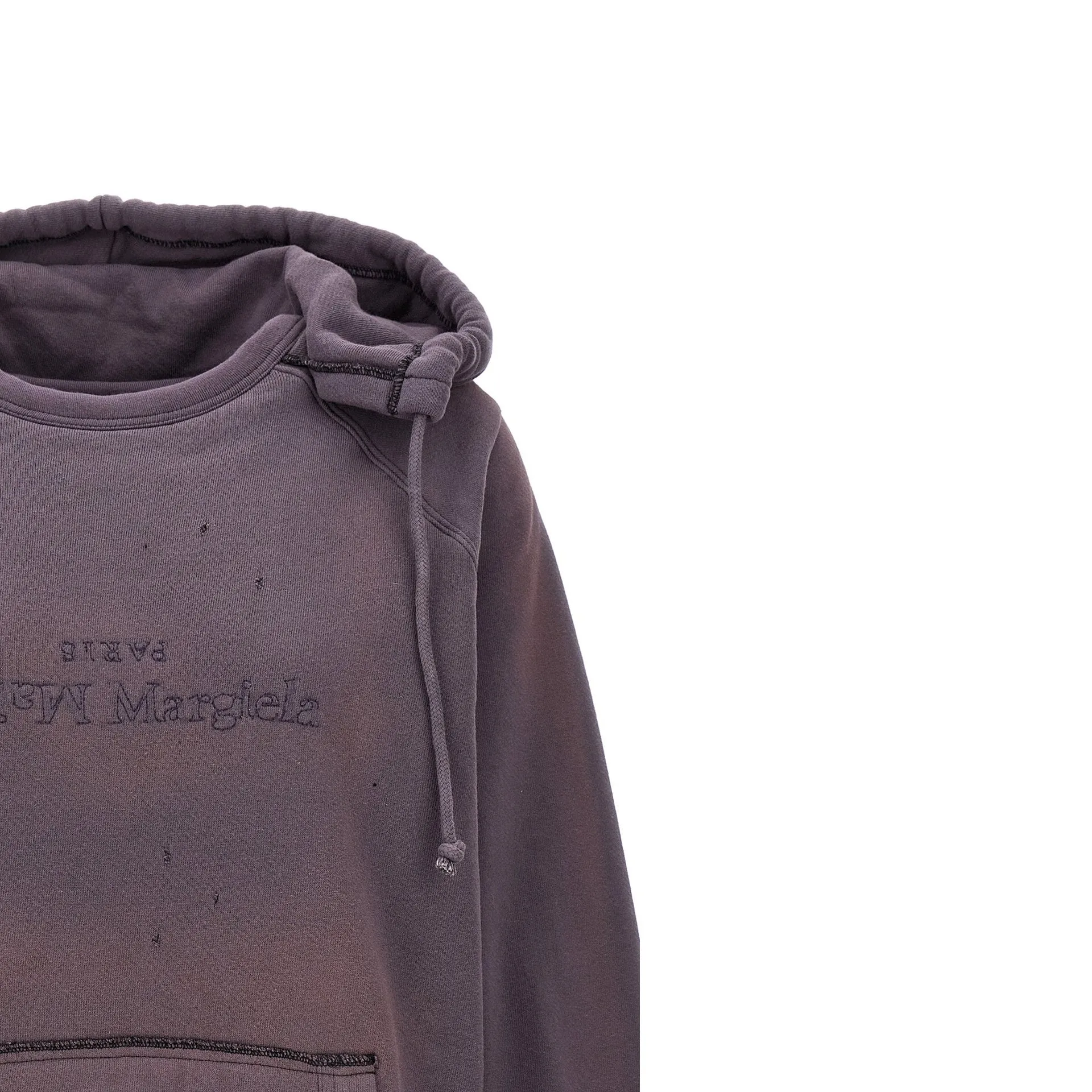 Maison Margiela Cotton Hooded Sweatshirt-Purple-WOMEN sold by Siebentaschen product image thumbnail 4