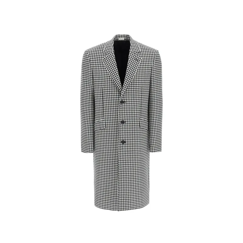 Alexander McQueen Pied-De-Poule Wool Coat-Black-MEN made by Siebentaschen