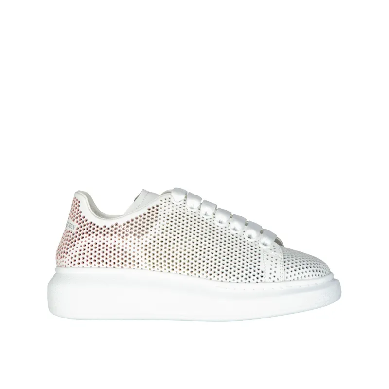 Alexander McQueen Oversized Dotted Cut-Out Sneakers-White-WOMEN made by Alexander McQueen