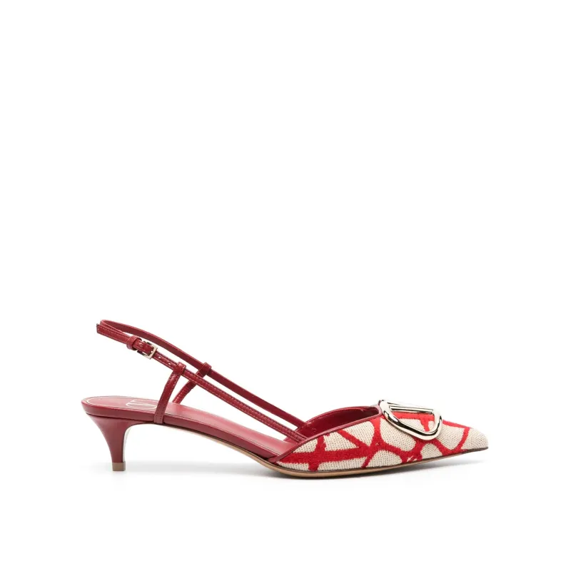 Valentino Garavani Toile Iconographe Pumps-Red-WOMEN sold by Siebentaschen