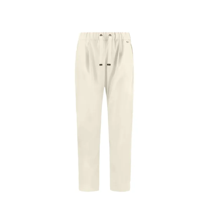 Herno Faux Leather Pants-White-WOMEN made by Herno