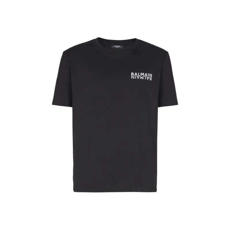 Balmain logo-print T-shirt-Black-MEN made by Balmain