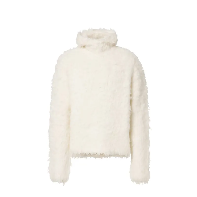 Acne Studios Alpaca Blend Hooded Sweatshirt-White-MEN made by Siebentaschen