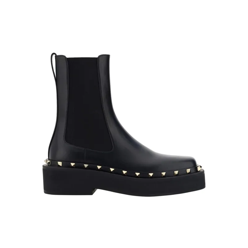 Valentino Garavani Rockstud M-Way Ankle Boots-Black-WOMEN made by Valentino Garavani