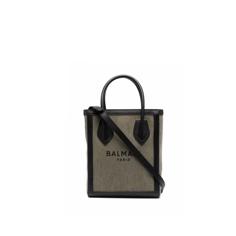Balmain Logo Tote Bag-Green-WOMEN sold by Siebentaschen
