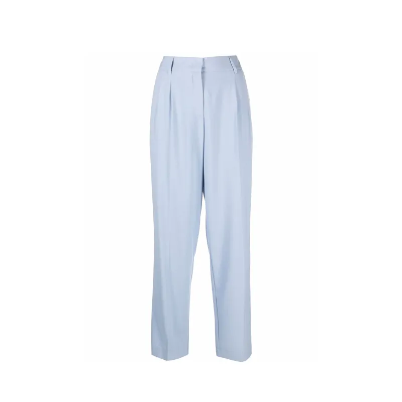 Blanca Vita Passiflora Tailored Trousers-Blue-WOMEN made by Siebentaschen
