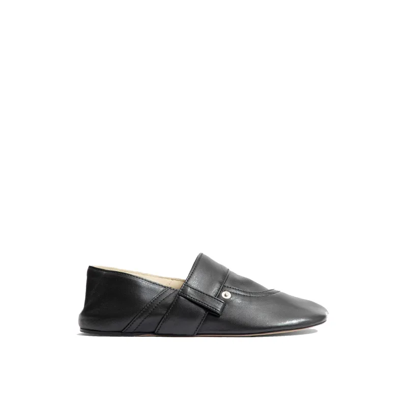Loewe Toy Pocket Leather Slippers-Black-WOMEN made by Loewe