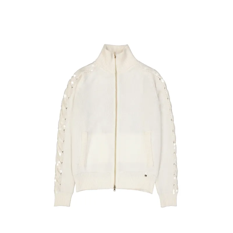 HERNO Cashmere Cardigan-White-WOMEN made by Herno