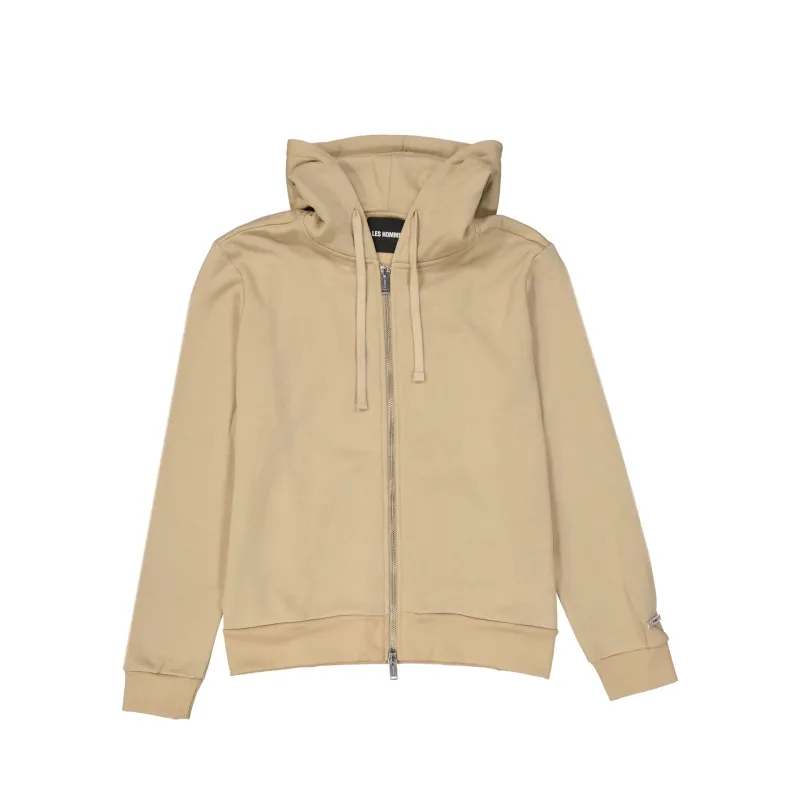 Les Hommes Hooded Sweatshirt-Beige-MEN made by Les Hommes