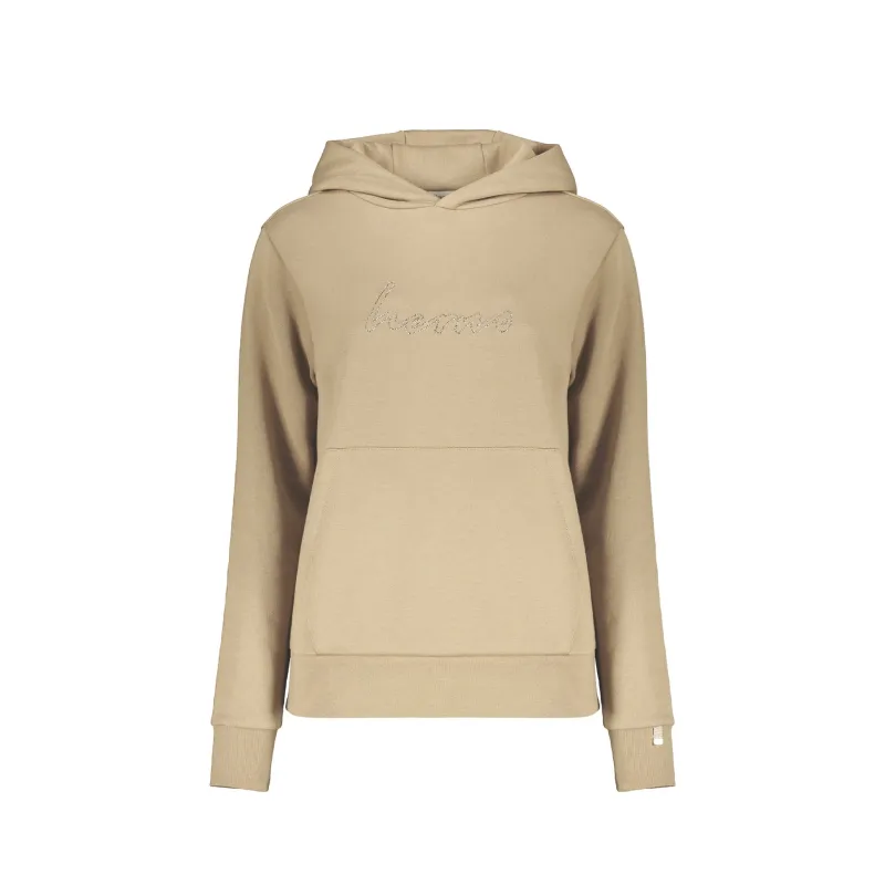 Herno logo-detail hoodie-Beige-WOMEN made by Herno