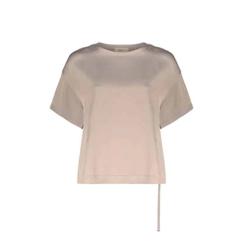 Herno  asymmetric short-sleeve blouse-Beige-WOMEN sold by Siebentaschen