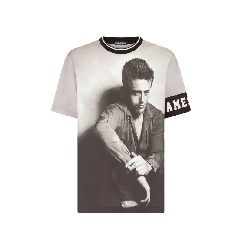 Dolce & Gabbana James Dean T-Shirt-Black-MEN made by Dolce & Gabanna