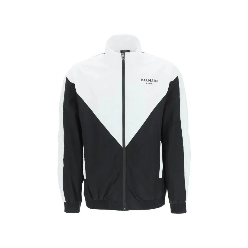 Balmain Logo Windbreaker-Black-MEN sold by Siebentaschen