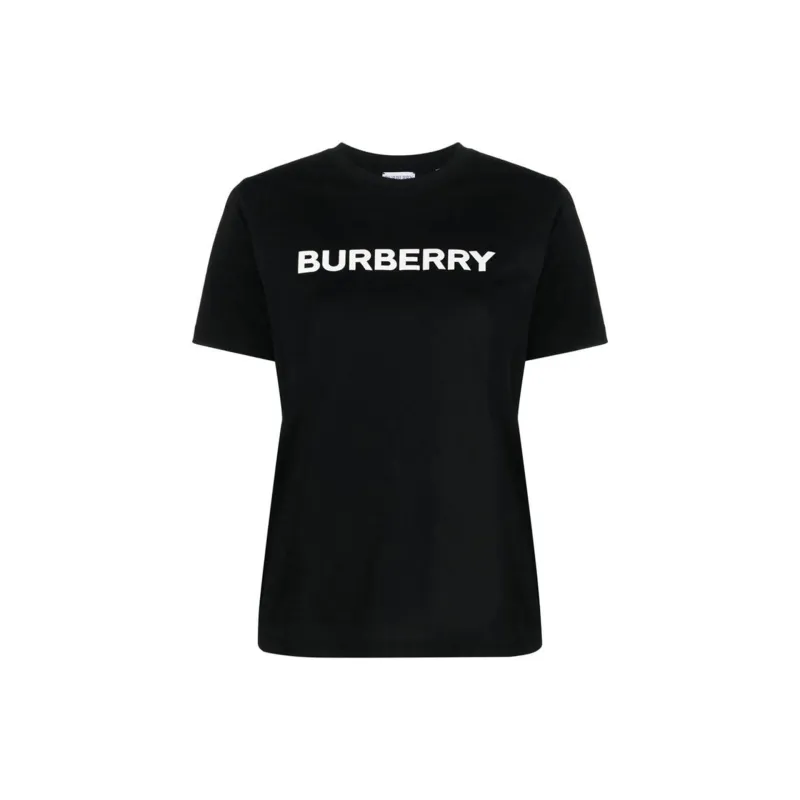 Burberry Cotton Logo T-shirt-Black-WOMEN sold by Siebentaschen