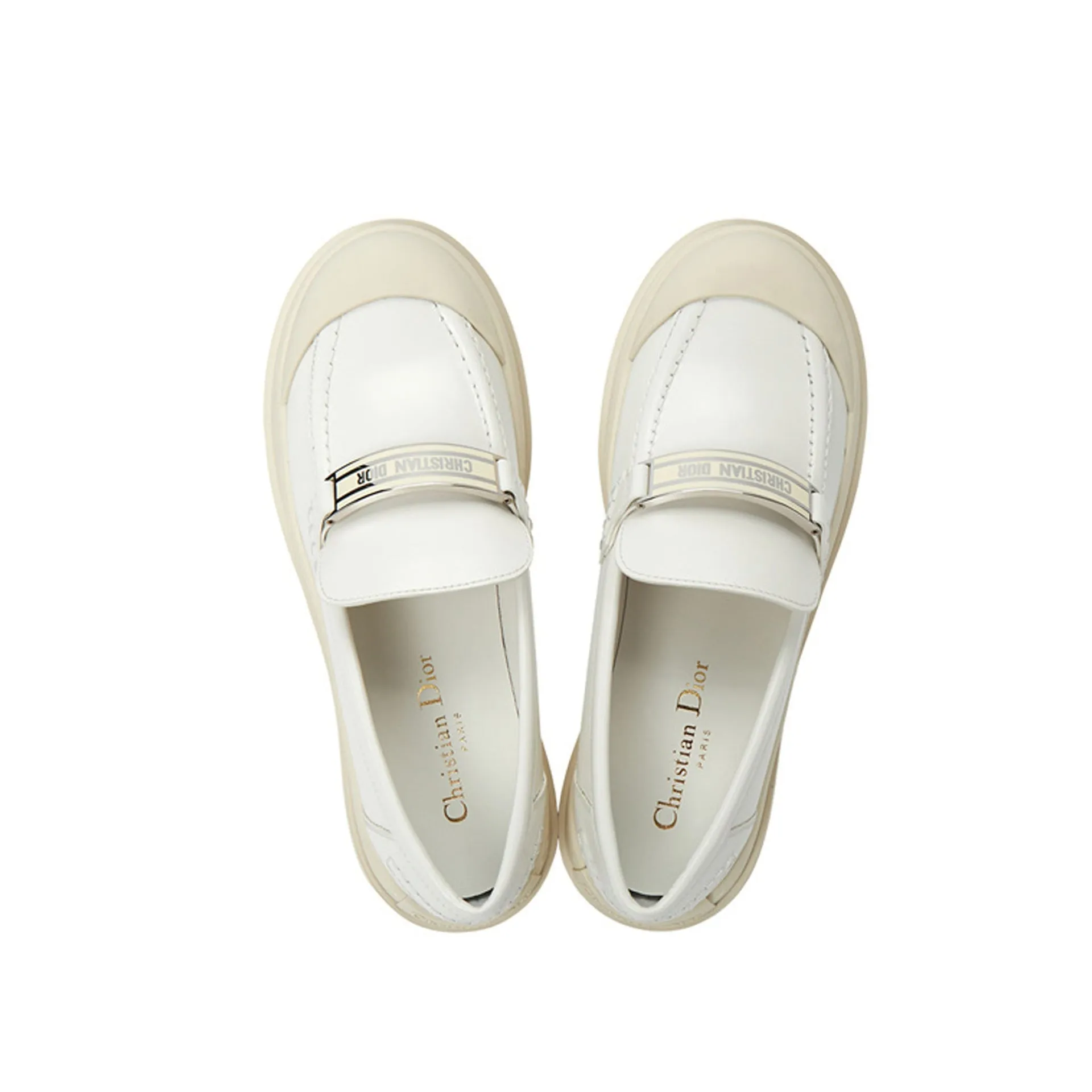 Dior Leather Loafers-White-WOMEN sold by Siebentaschen product image thumbnail 4