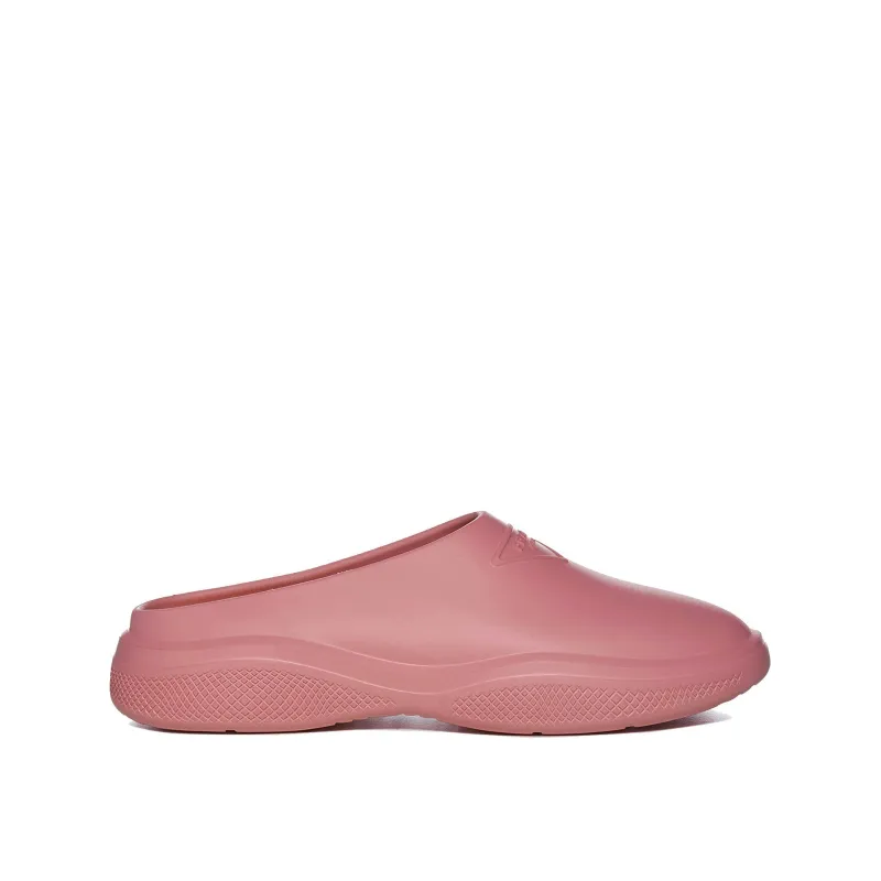 Prada Mellow Rubber Mules-Pink-WOMEN made by Prada
