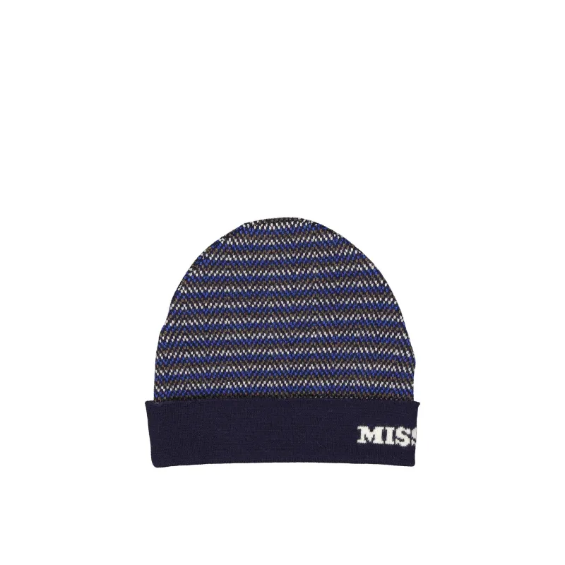 MISSONI Wool Hat-Blue-MEN made by Missoni