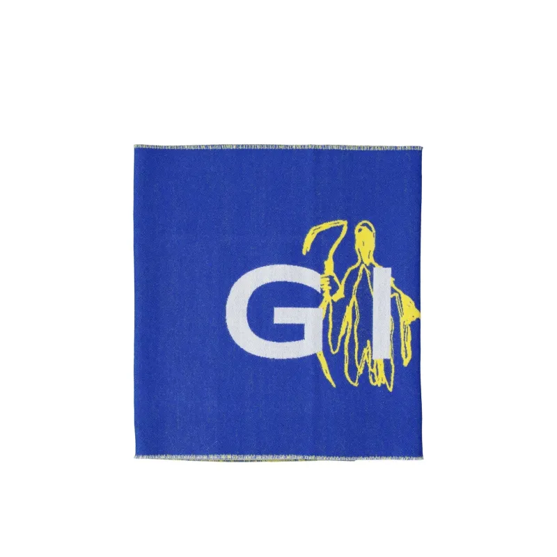 Givenchy Logo Wool Scarf-Blue-MEN sold by Siebentaschen