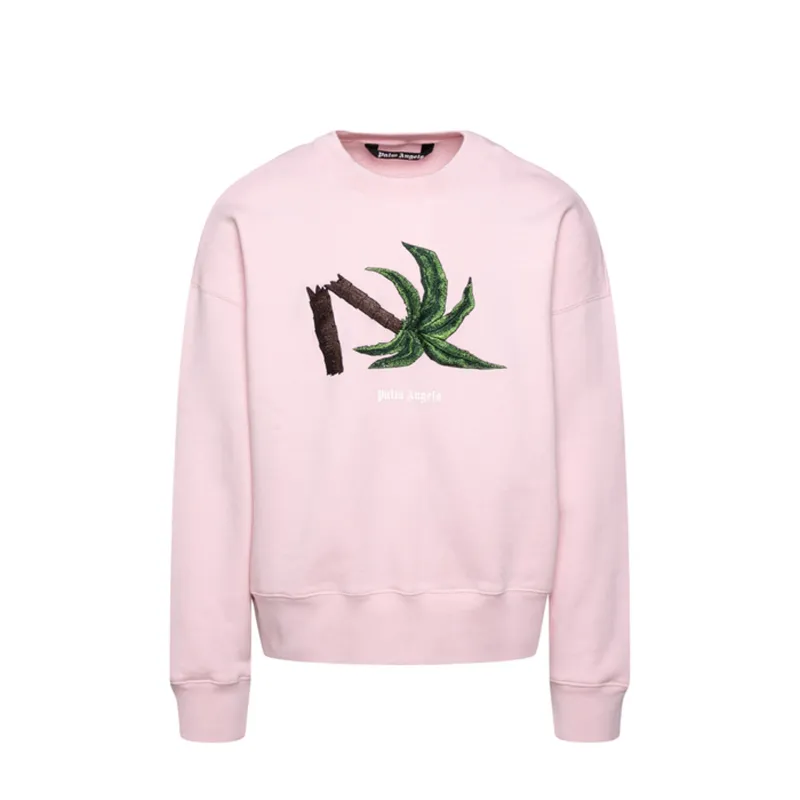 Palm Angels Logo Sweatshirt-Pink-MEN sold by Siebentaschen